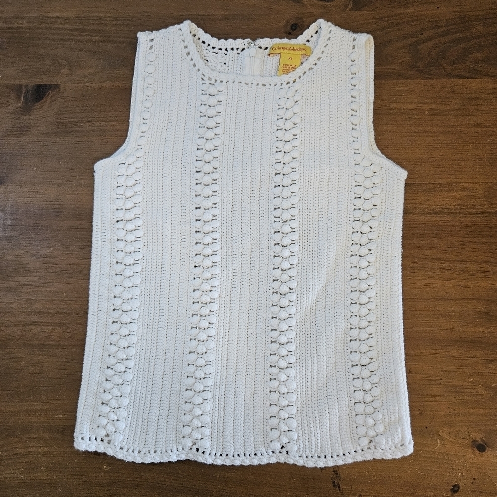 Catherine Malandrino Sleeveless Sweater Ivory XS
